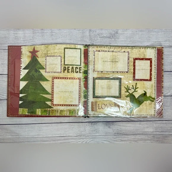 Christmas Scrapbook Album “Deck the Halls" Holiday Memory Book Merry Memories - Picture 6 of 13